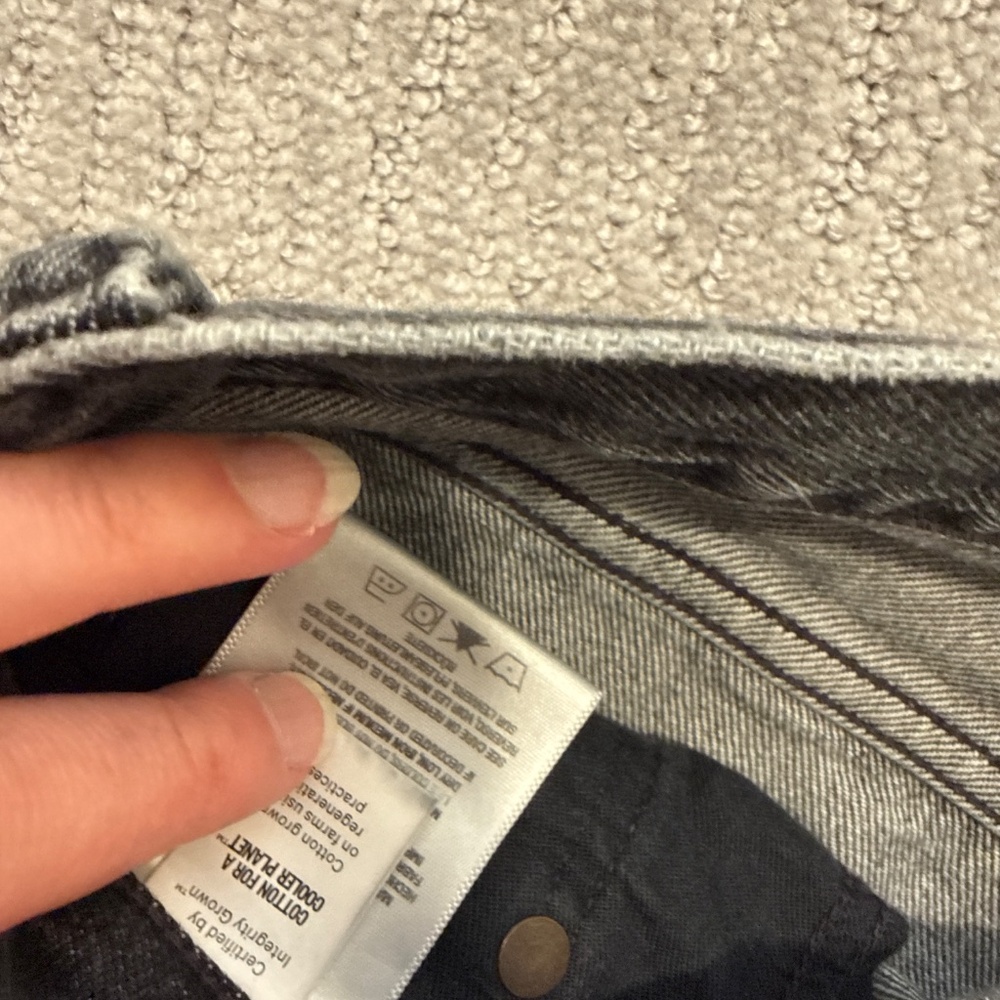 Agolde Wide Leg Jeans in Washed Black - Picture 4 of 7